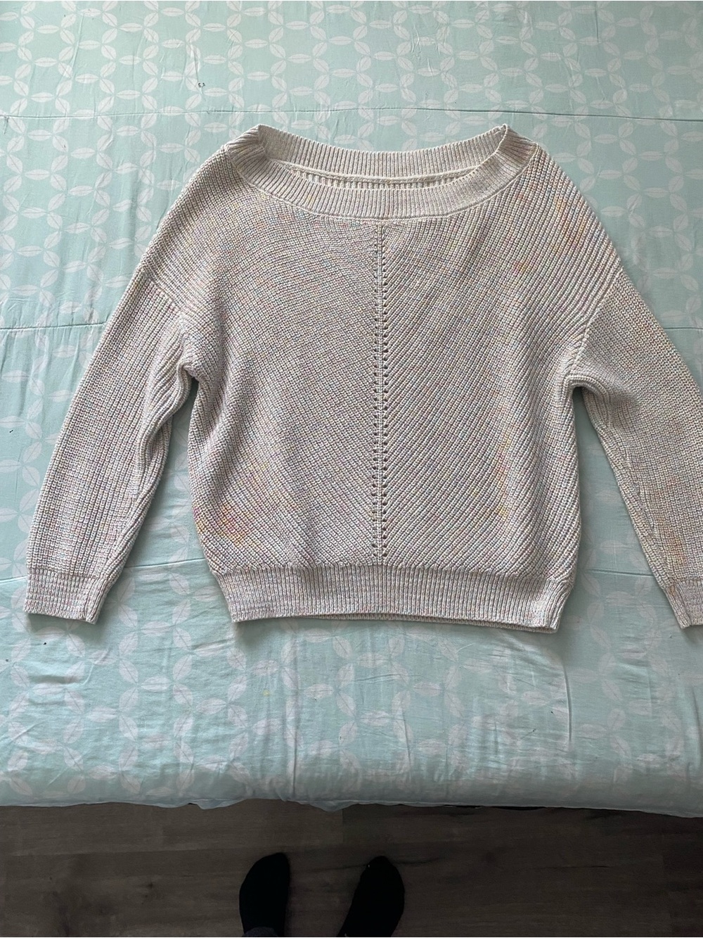 Soho Cream Scoop Neck Knit Sweater